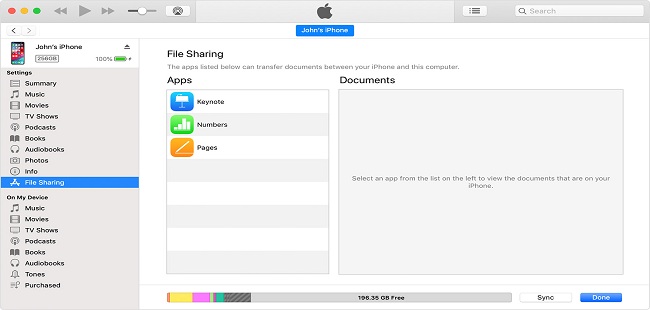 Transfer an iPad via iTunes