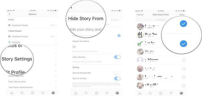 hide Instagram Stories